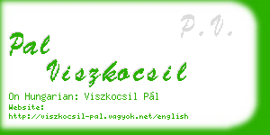 pal viszkocsil business card