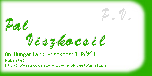 pal viszkocsil business card